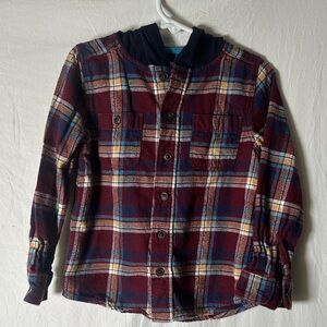 OshKosh B'gosh Multicolor Plaid Shirt with Hood